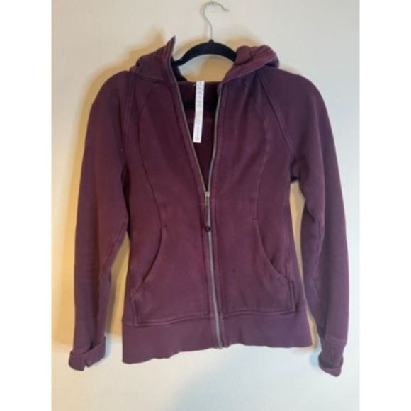 LULULEMON heathered Bordeaux Drama Scuba Hoodie III zip up jacket 6 - Picture 1 of 7